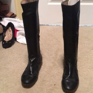 Frye black leather boots
